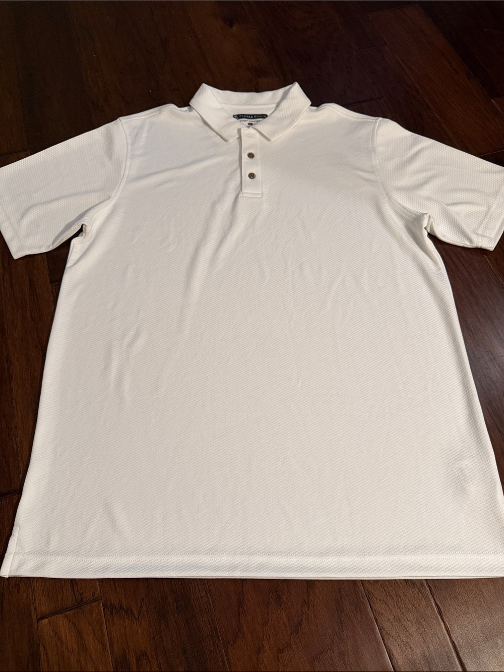 Pebble Beach White Short Sleeve Polo